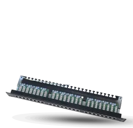 CAT 6, 24 Ports Shielded 19inch, 1u Patch Panel, Dual IDC