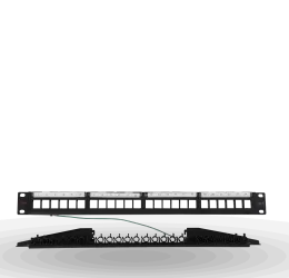 CAT 6/6A, Unloaded Shielded Patch Panel Modular, 24 Port